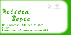 melitta mezes business card